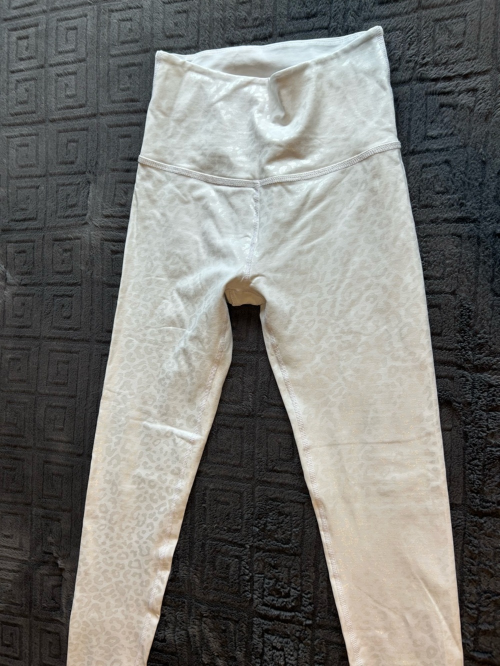 Beyond Yoga Light Beige Leopard-Print High-Waist Leggings